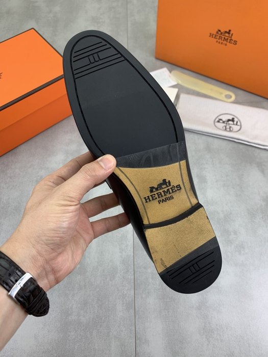 Shoes Hermes men's loafer Black Size 39 44 006