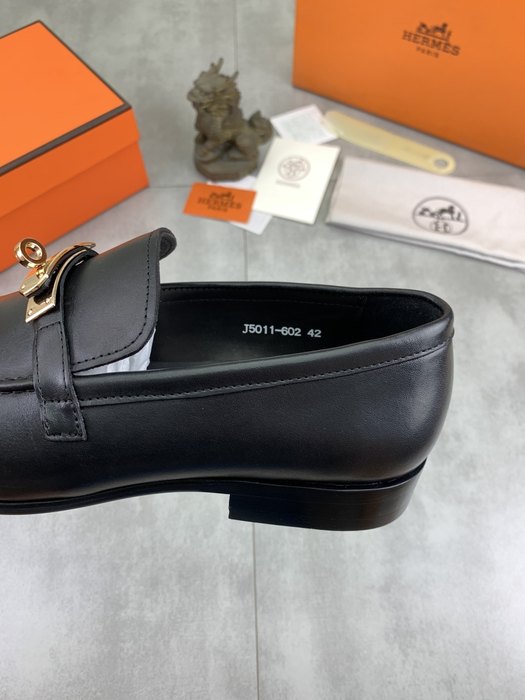 Shoes Hermes men's loafer Black Size 39 44 006