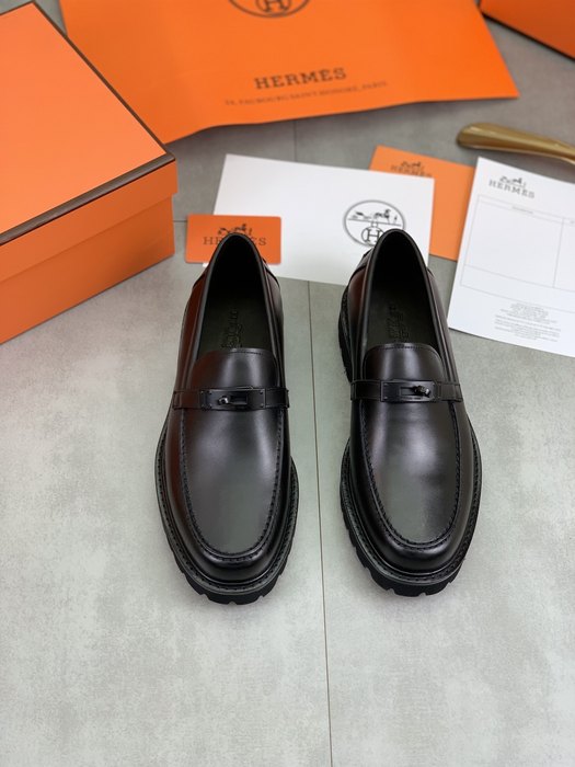 Shoes Hermes men's loafer Black Size 39 44