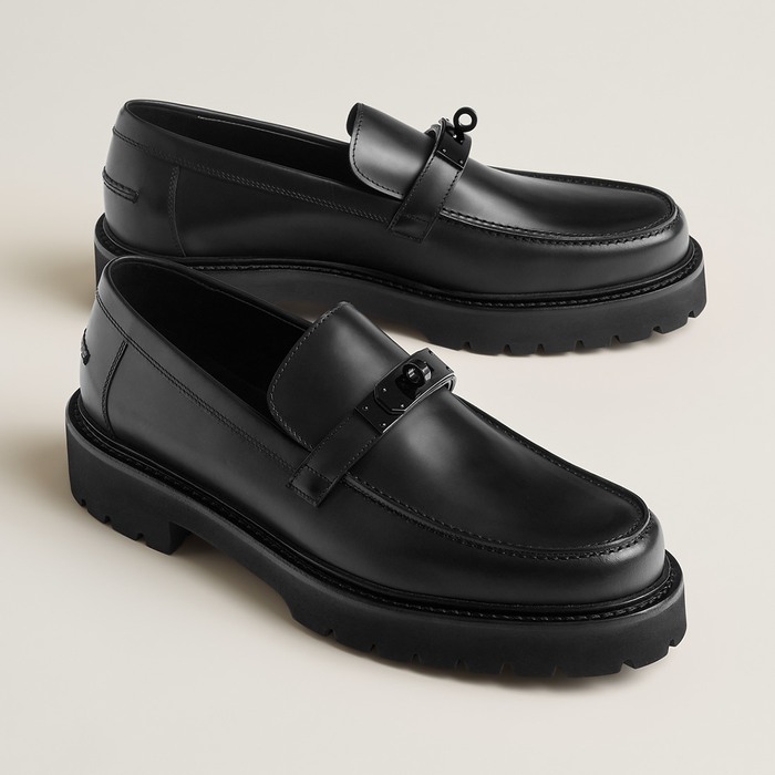 Shoes Hermes men's loafer Black Size 39 44