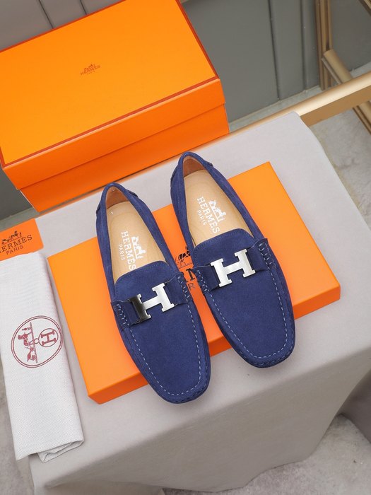 Shoes Hermes men's loafer Blue Size 38 44