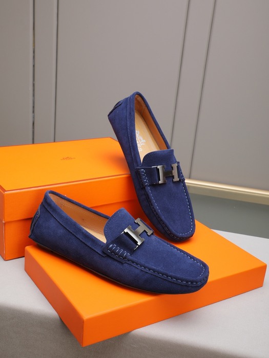 Shoes Hermes men's loafer Blue Size 38 44