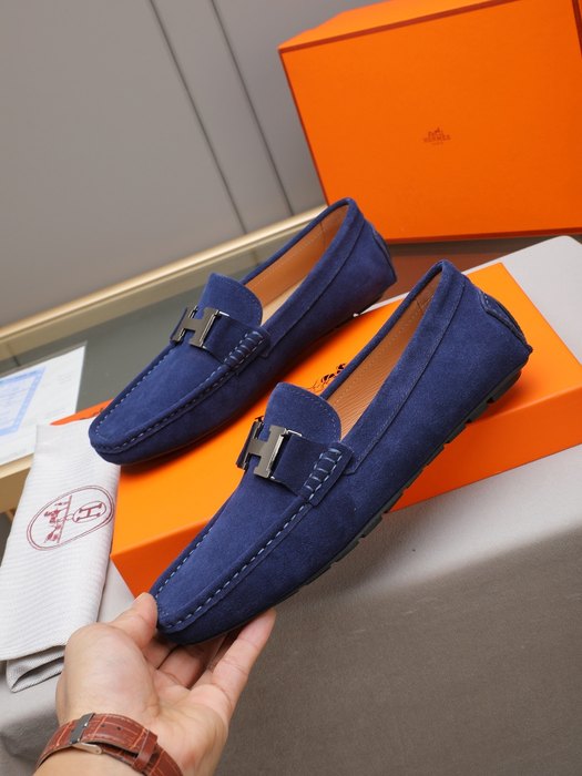Shoes Hermes men's loafer Blue Size 38 44