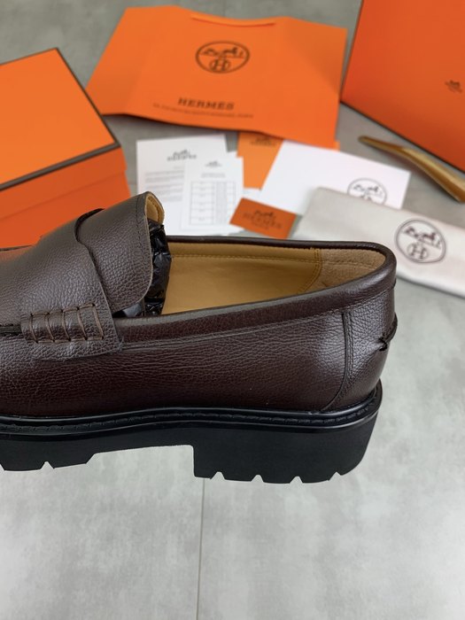 Shoes Hermes men's loafer Brown Size 39 44