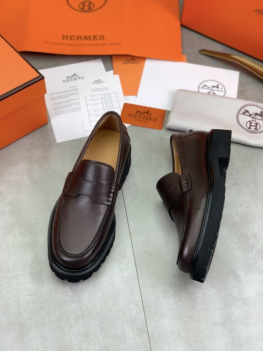 Shoes Hermes men's loafer Brown Size 39 44