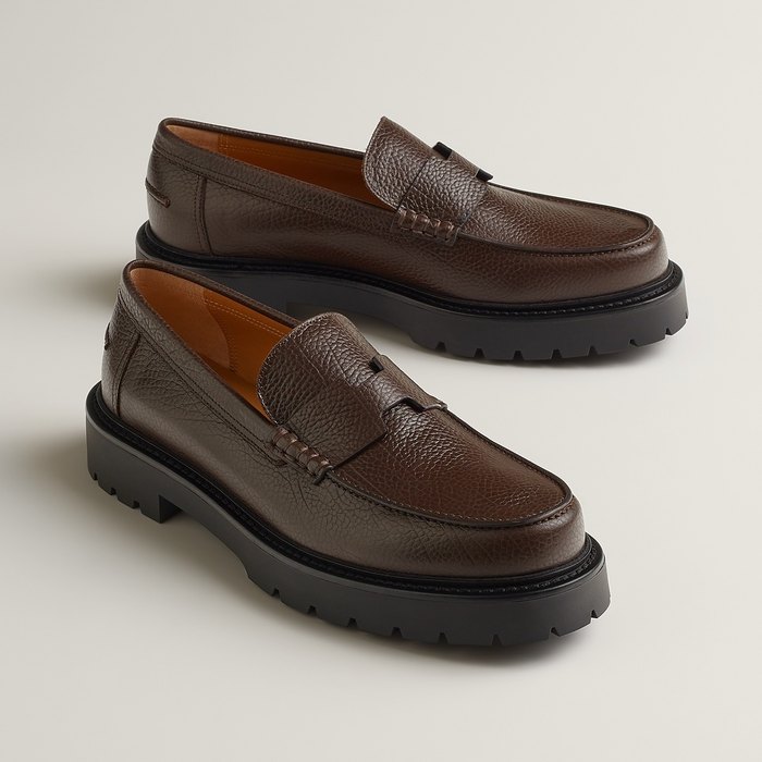 Shoes Hermes men's loafer Brown Size 39 44