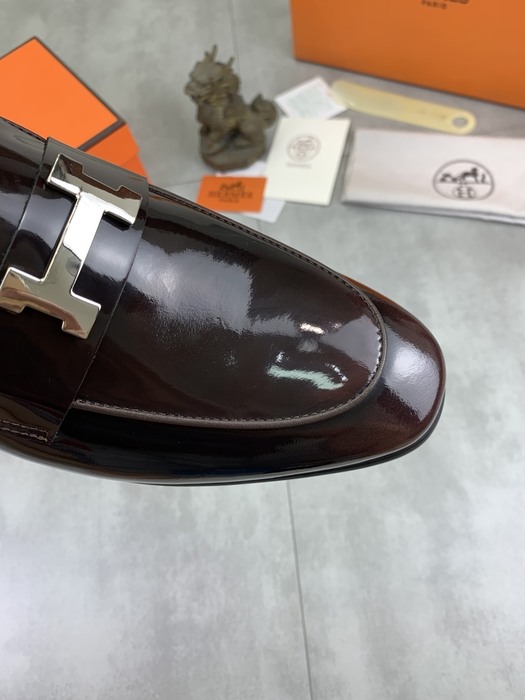 Shoes Hermes men's loafer Burgundy Size 39 44