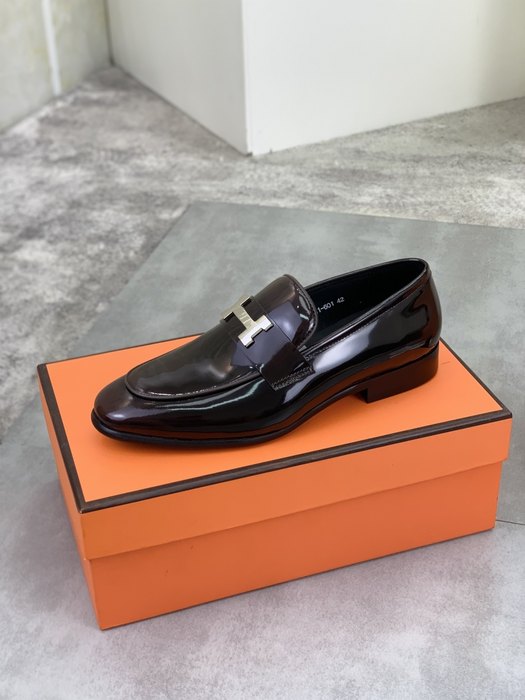 Shoes Hermes men's loafer Burgundy Size 39 44