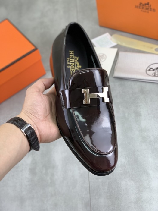 Shoes Hermes men's loafer Burgundy Size 39 44