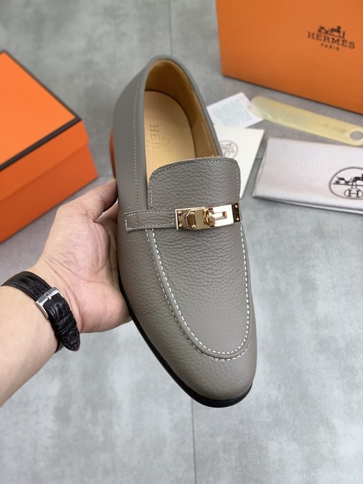 Shoes Hermes men's loafer Grey Size 39 44