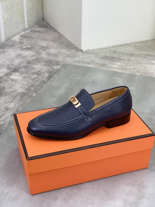Shoes Hermes men's loafer Navy Size 39 44