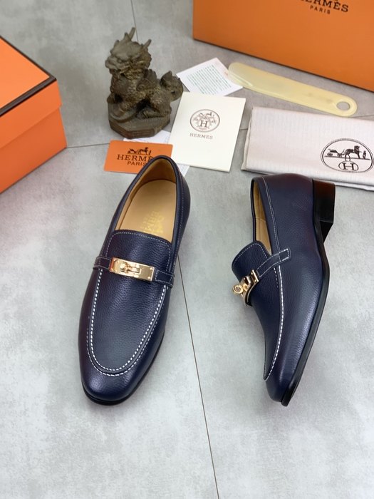 Shoes Hermes men's loafer Navy Size 39 44