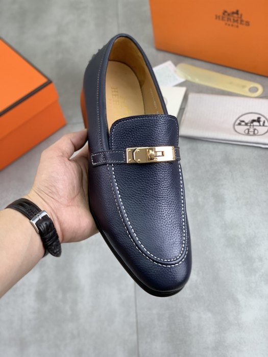 Shoes Hermes men's loafer Navy Size 39 44