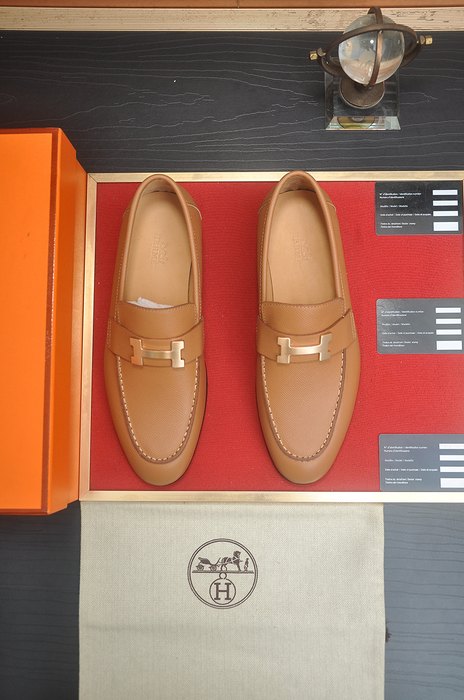 Shoes Hermes men's loafer Tan Size 39 44 001