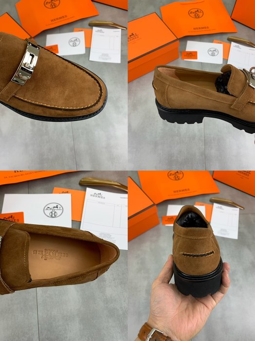 Shoes Hermes men's loafer Tan Size 39 44