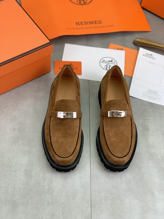 Shoes Hermes men's loafer Tan Size 39 44