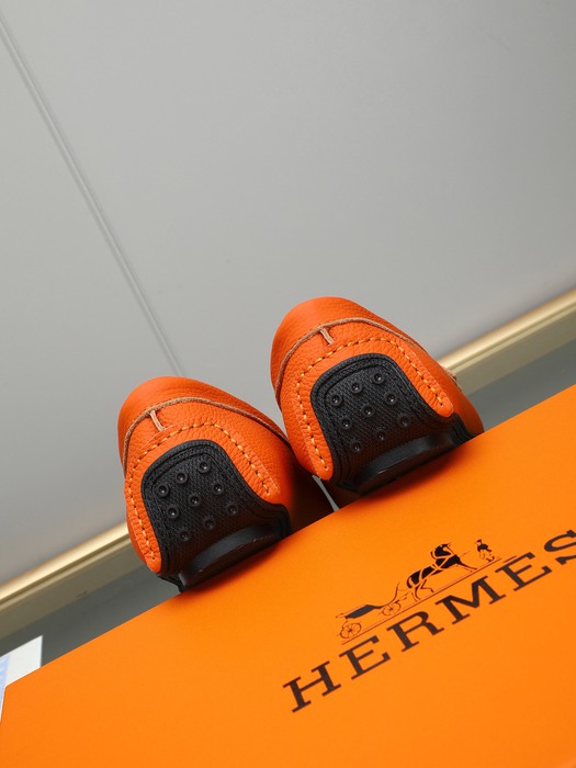 Shoes Hermes men's loafer White Size 38 44