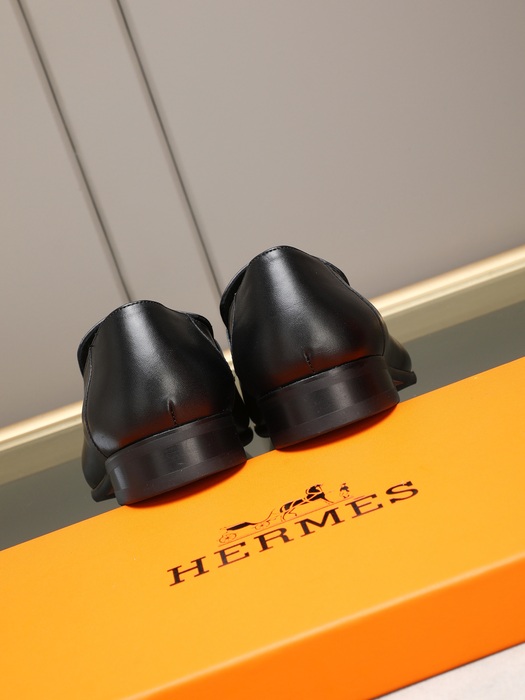 Shoes Hermes men's loafers Black Size 38 44 001