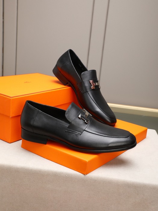 Shoes Hermes men's loafers Black Size 38 44 001
