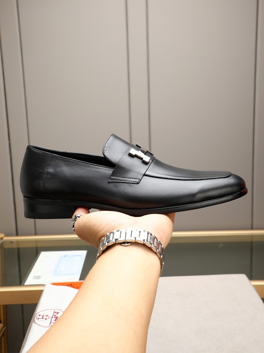 Shoes Hermes men's loafers Black Size 38 44 001