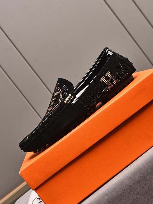 Shoes Hermes men's loafers Black Size 38 44 002