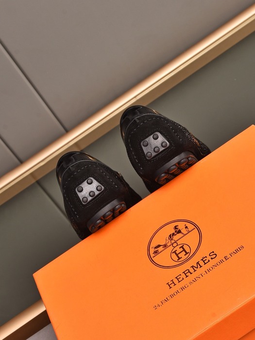Shoes Hermes men's loafers Black Size 38 44 002