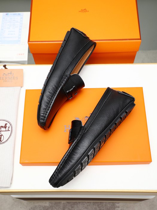 Shoes Hermes men's loafers Black Size 38 44 003