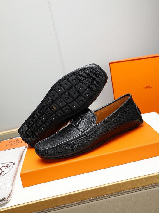 Shoes Hermes men's loafers Black Size 38 44 003