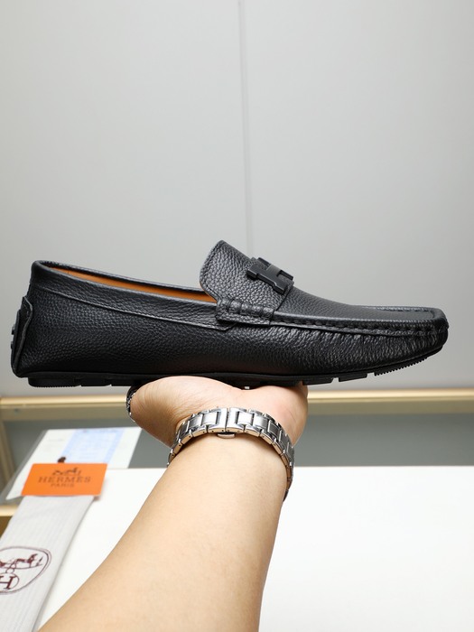 Shoes Hermes men's loafers Black Size 38 44 003