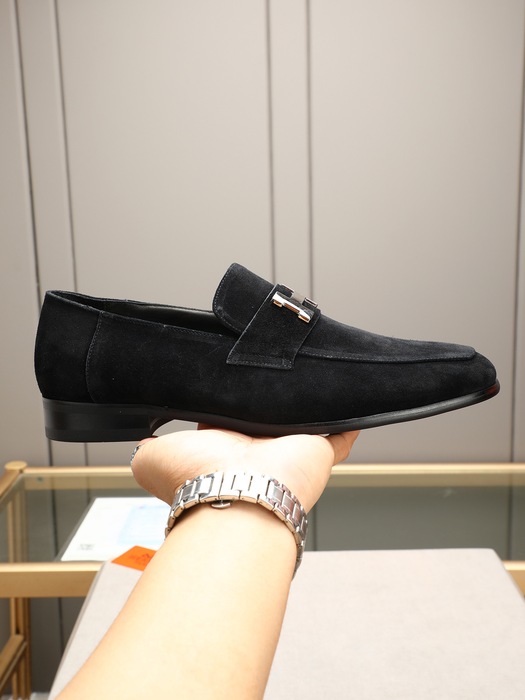 Shoes Hermes men's loafers Black Size 38 44