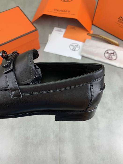 Shoes Hermes men's loafers Black Size 39 44