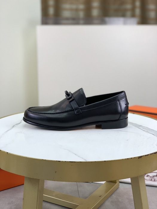Shoes Hermes men's loafers Black Size 39 44