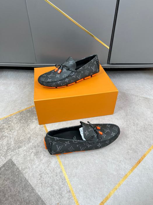 Shoes Louis Vuitton 1V Driver Moccasin Black
