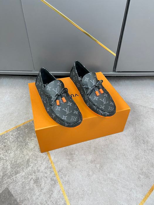 Shoes Louis Vuitton 1V Driver Moccasin Black