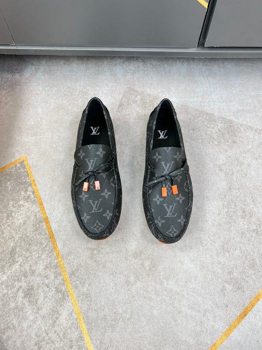 Shoes Louis Vuitton 1V Driver Moccasin Black