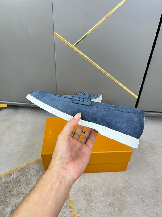 Shoes Louis Vuitton 1V Major Loafers Blue