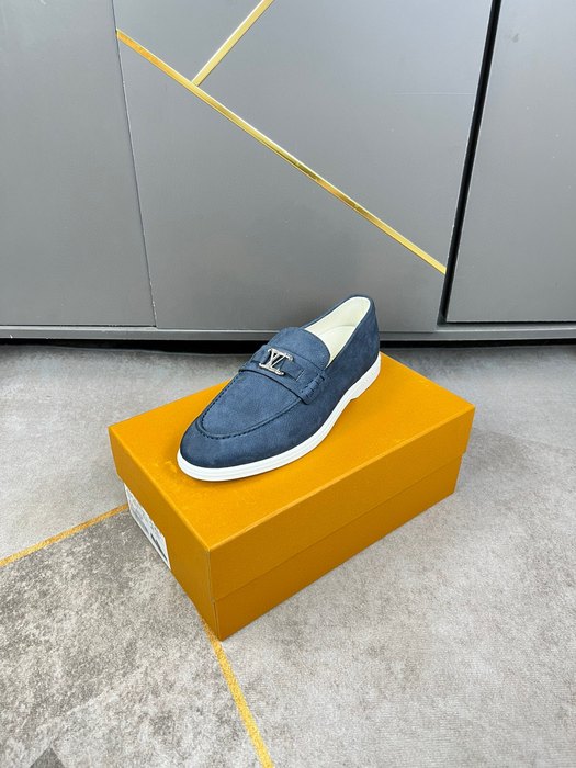 Shoes Louis Vuitton 1V Major Loafers Blue