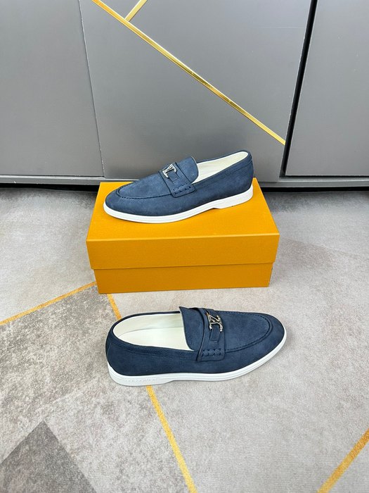 Shoes Louis Vuitton 1V Major Loafers Blue