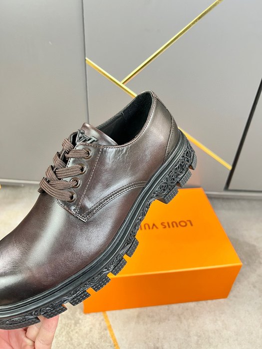 Shoes Louis Vuitton Brogue Derby Brown 001