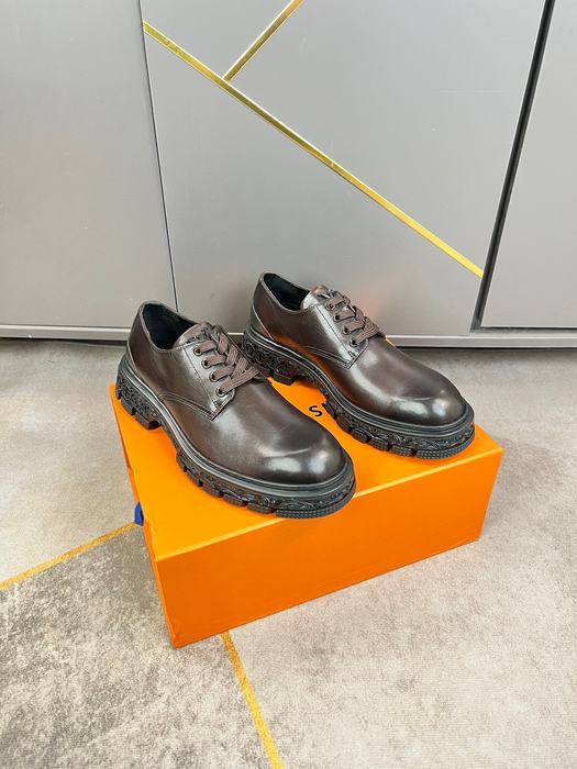 Shoes Louis Vuitton Brogue Derby Brown 001