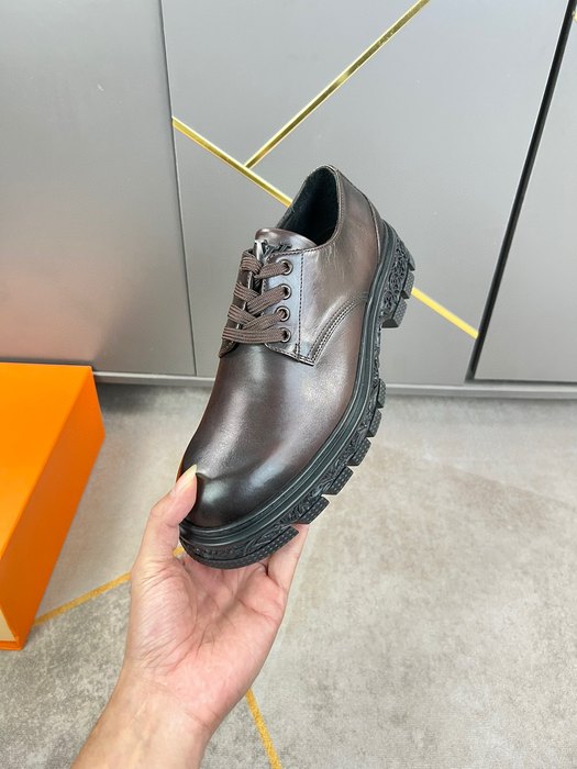 Shoes Louis Vuitton Brogue Derby Brown 001