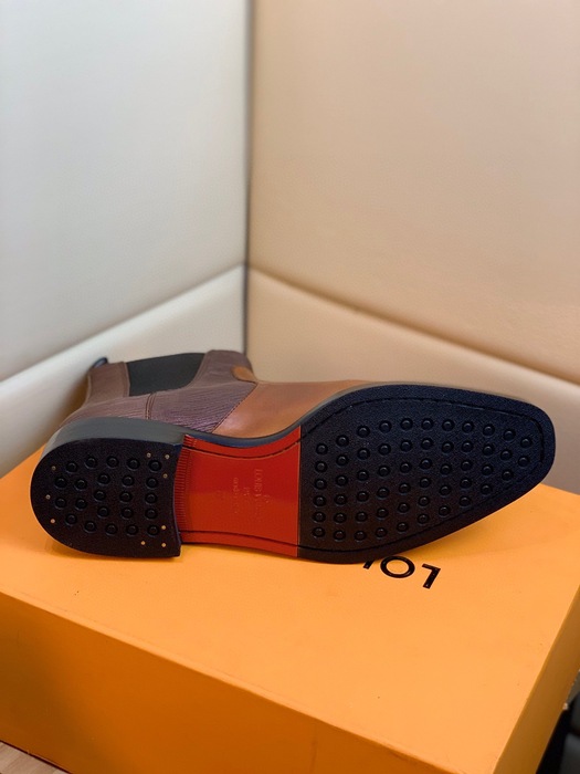 Shoes Louis Vuitton Chelsea Boots Brown 003