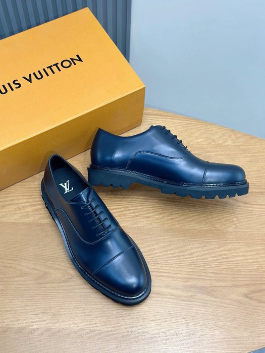 Shoes Louis Vuitton Oxford lace up Black 001