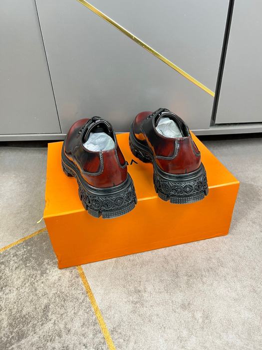 Shoes Louis Vuitton brogue derby shoes Burgundy