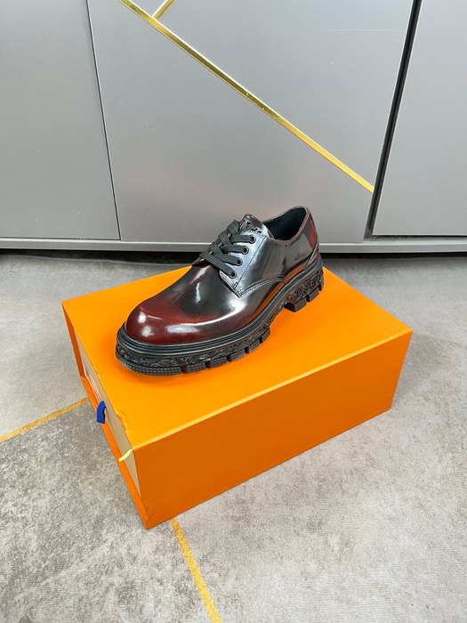 Shoes Louis Vuitton brogue derby shoes Burgundy