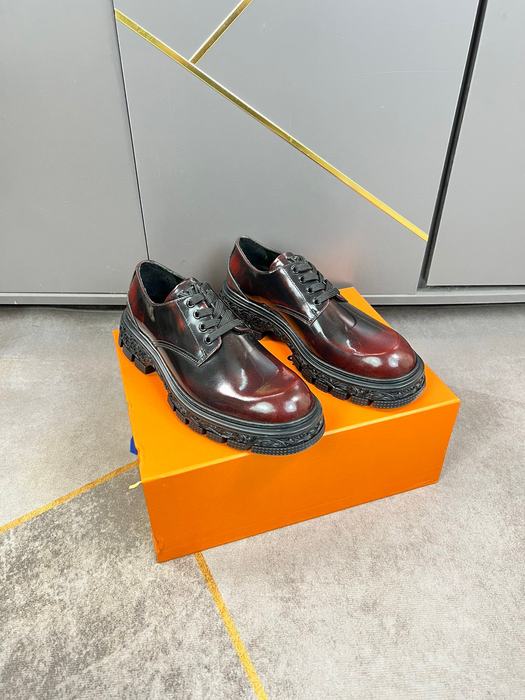 Shoes Louis Vuitton brogue derby shoes Burgundy