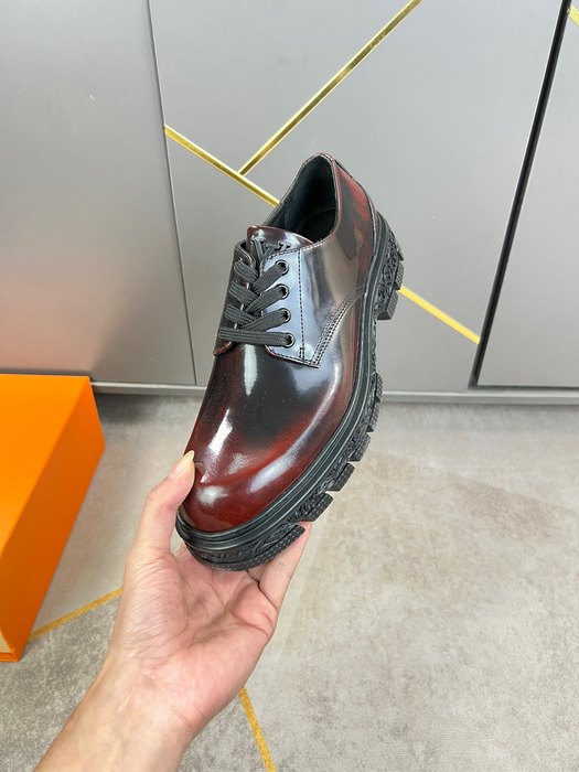 Shoes Louis Vuitton brogue derby shoes Burgundy