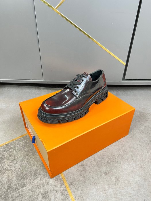 Shoes Louis Vuitton brogue derby Burgundy