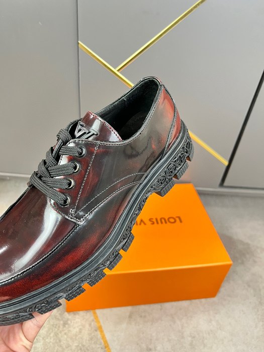Shoes Louis Vuitton brogue derby Burgundy