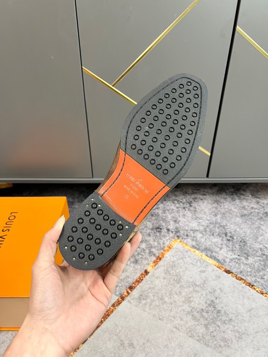 Shoes Louis Vuitton business casual leather shoes Brown